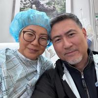 Rose with her husband.